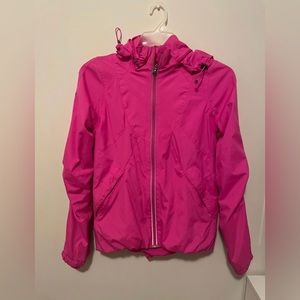 Bright pink Lululemon zip-up jacket